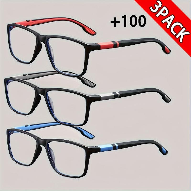 3pcs unisex fashion color-block square reading glasses, for reading, phone & computer use. +100
3pcs unisex fashion color-block square reading glasses, for reading, phone & computer use. +100