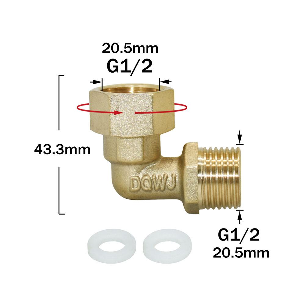 Brass 1/2inch Elbow Male Female Thread Connector 90 degrees Metal Coupler Hose knee Repair Adapter
Brass 1/2inch Elbow Male Female Thread Connector 90 degrees Metal Coupler Hose knee Repair Adapter