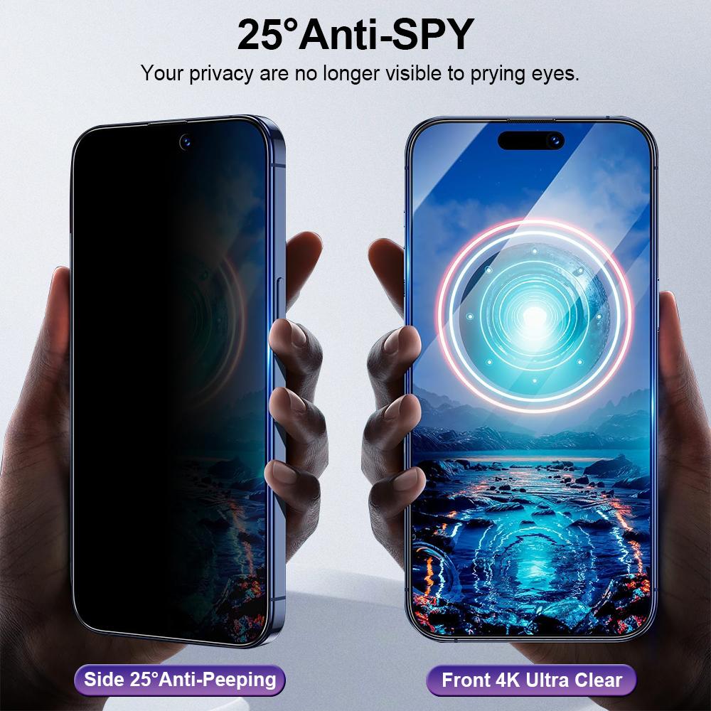 YONGPOLY Для iPhone 15 Pro Max Загартоване скло Плівка Автоматичне видалення пилу 25-градусний Захисник екрану конфіденційності Type A
YONGPOLY Для iPhone 15 Pro Max Загартоване скло Плівка Автоматичне видалення пилу 25-градусний Захисник екрану конфіденційності Type A