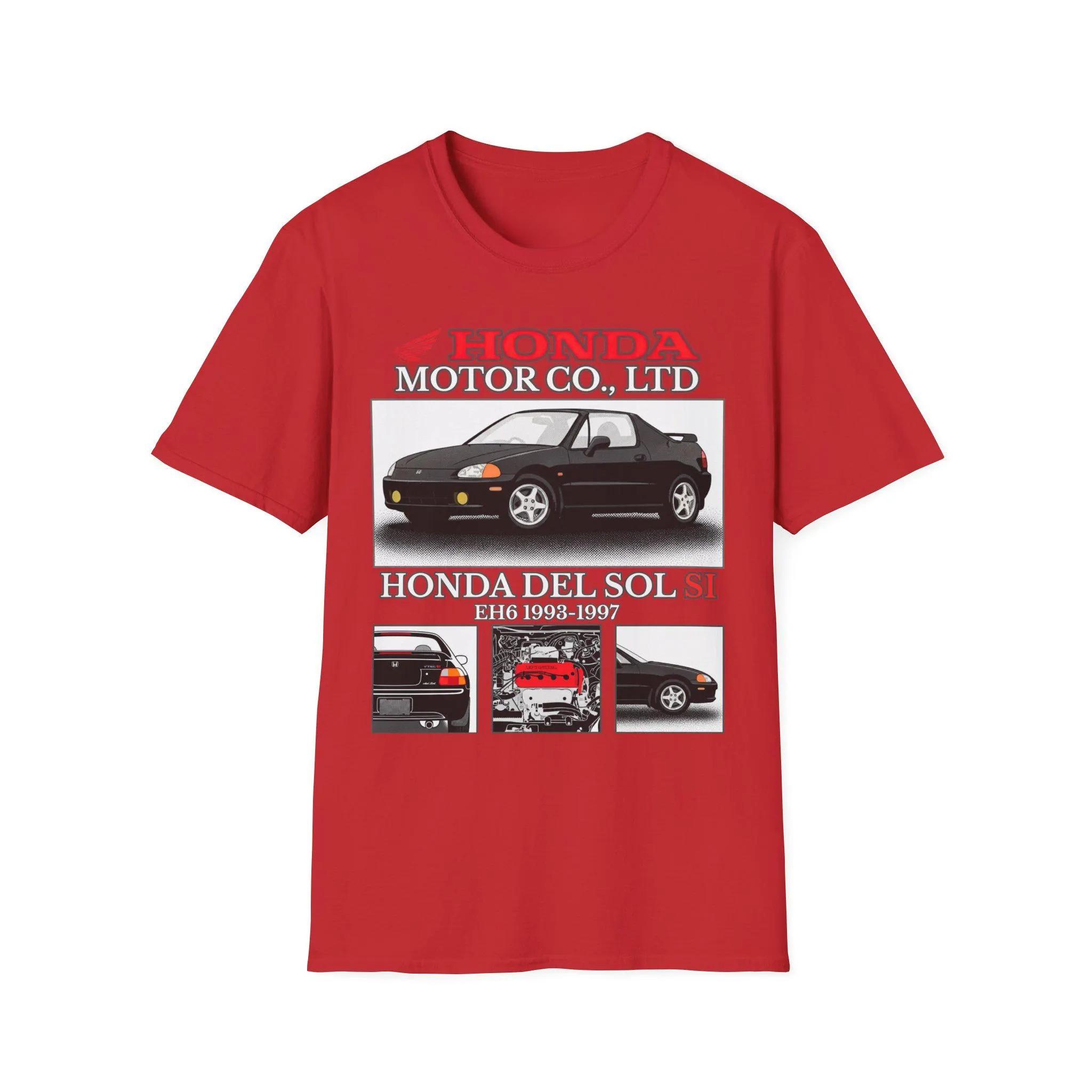 Honda Mens and Womens Tshirt Del Sol Si EH6 19931997 JDM Summer Cotton Tee Shortsleeved Shirts Spring Autumn Motorcycle Top S
Honda Mens and Womens Tshirt Del Sol Si EH6 19931997 JDM Summer Cotton Tee Shortsleeved Shirts Spring Autumn Motorcycle Top S