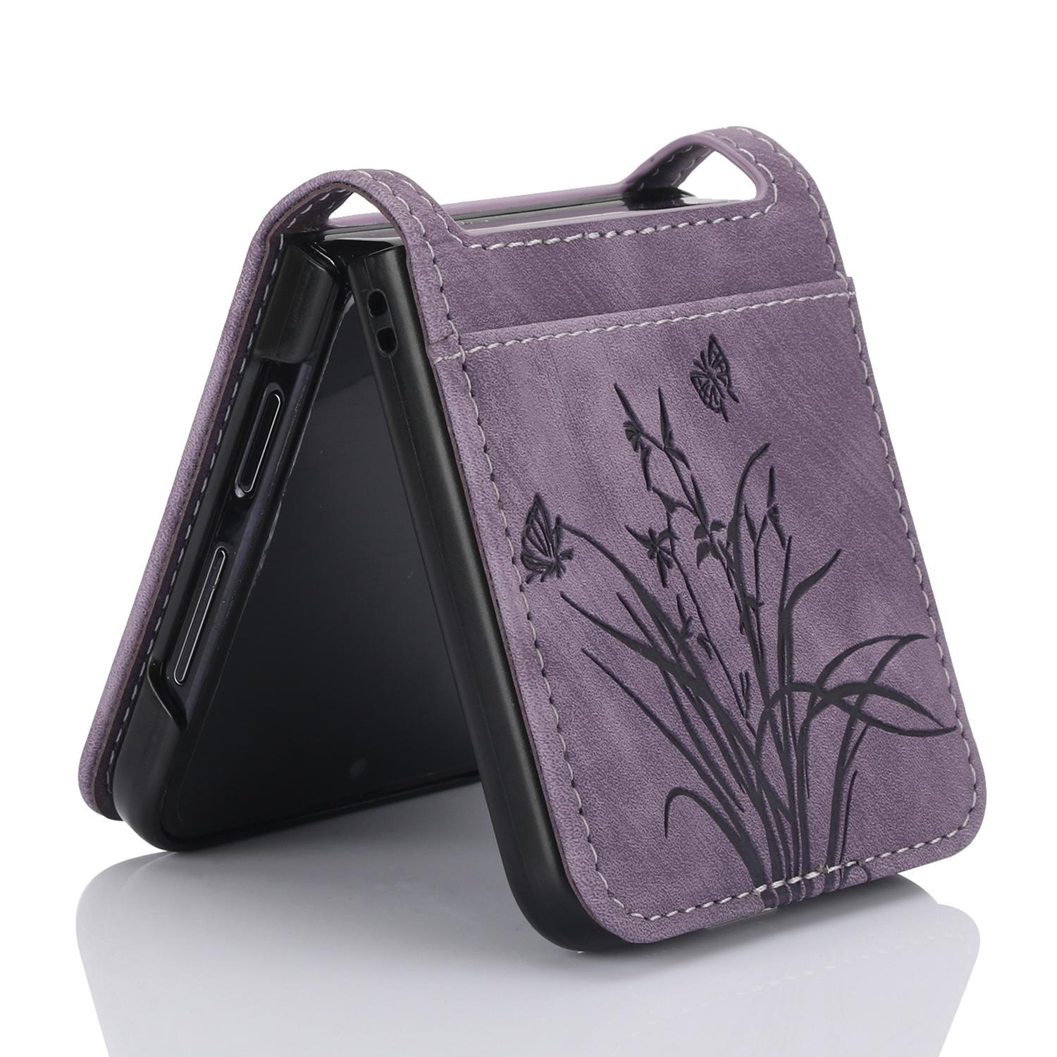 For Samsung Galaxy Z Flip5 5G Phone Case Orchid Butterfly Pattern PU Leather Cover Purple
For Samsung Galaxy Z Flip5 5G Phone Case Orchid Butterfly Pattern PU Leather Cover Purple