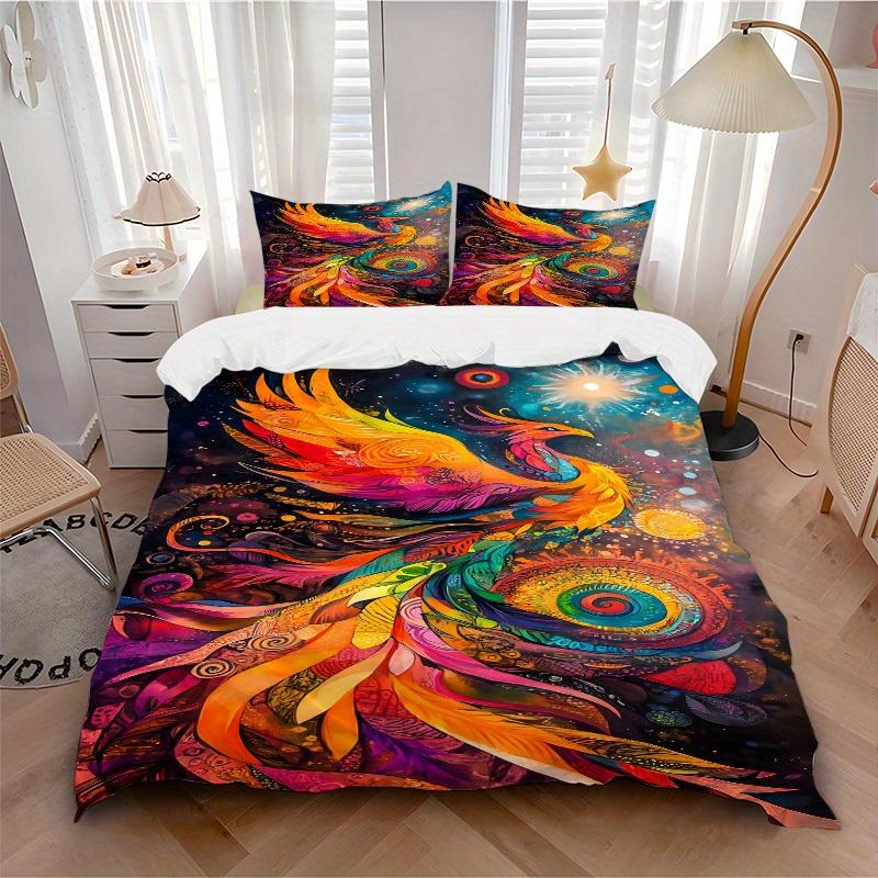 3pcs Phoenix Dragon Artwork 1Cover + 2Pillowcases, PillowInserts NotIncluded, Machine Washable, All - Season Use, Suitable for Bedroom Guest Room98 135x200cm
3pcs Phoenix Dragon Artwork 1Cover + 2Pillowcases, PillowInserts NotIncluded, Machine Washable, All - Season Use, Suitable for Bedroom Guest Room98 135x200cm