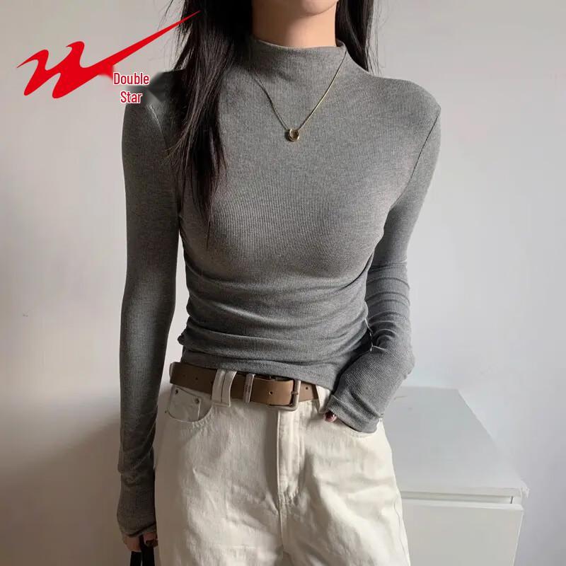 Shuangxing Women s Semi-High Neck Slim Fit Knit Top S
Shuangxing Women s Semi-High Neck Slim Fit Knit Top S