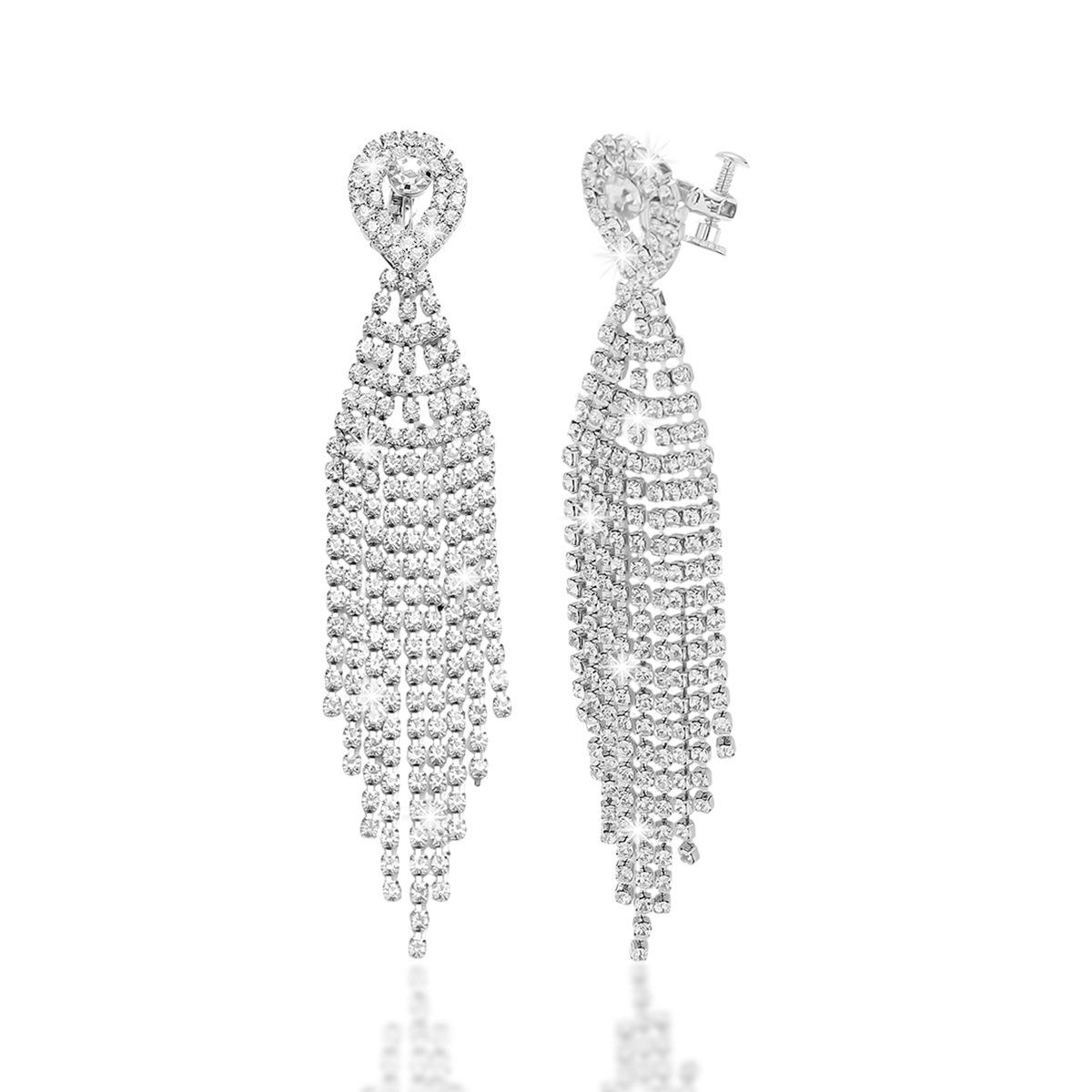 Fashion geometric hollow long fringed earrings women s pierless earclips rhinestone stud earrings
Fashion geometric hollow long fringed earrings women s pierless earclips rhinestone stud earrings