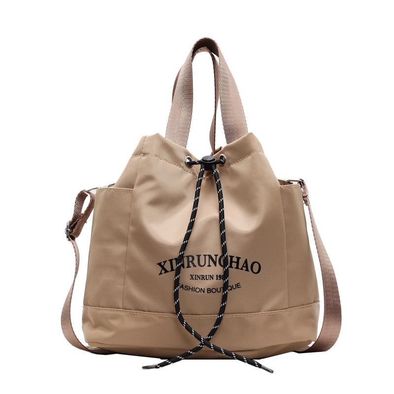 Повседневная водонепроницаемая женская многофункциональная сумка через плечо для поездок на работу - новая модная сумка и сумка-ведро хаки