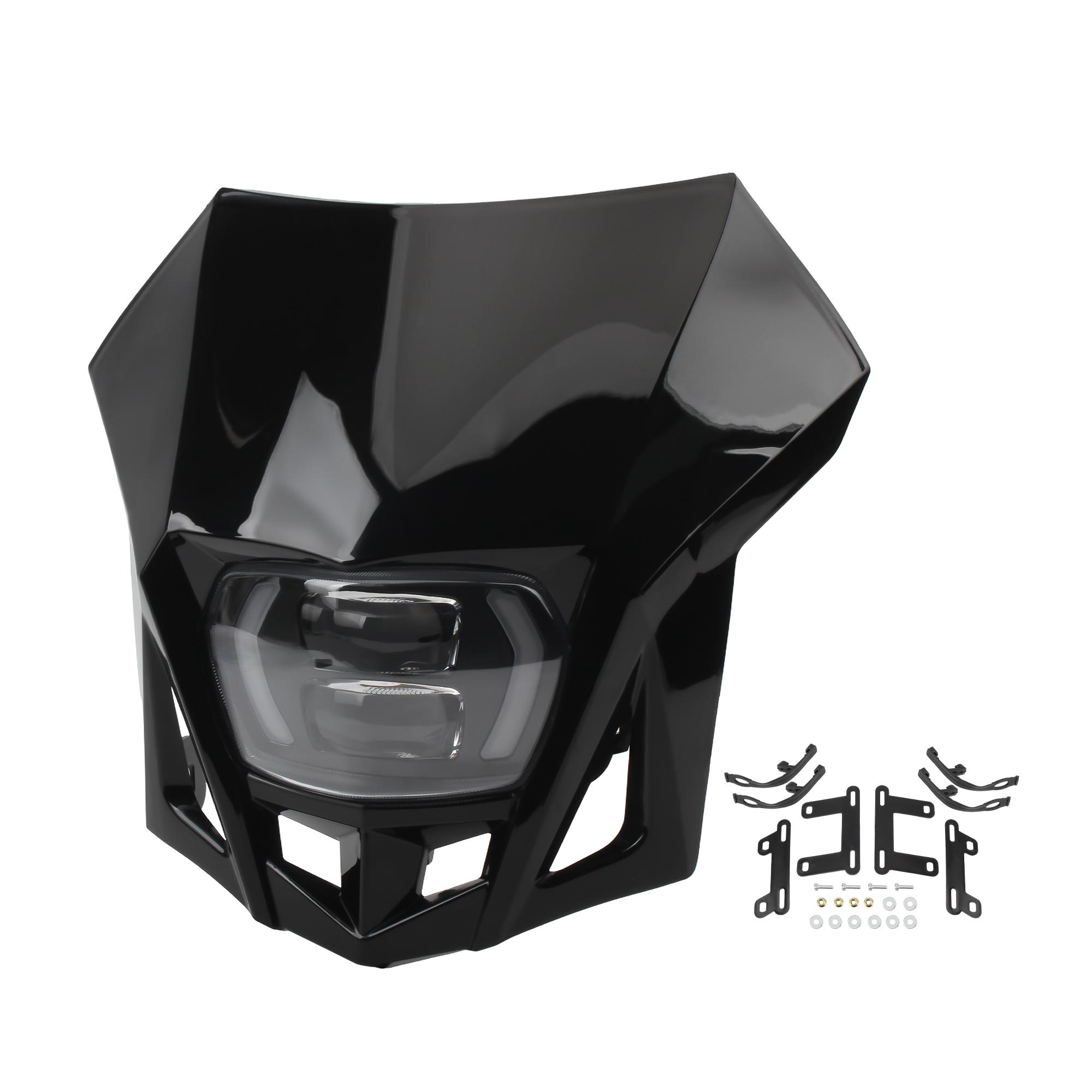 Motocross Motorcycle LED Headlight for Yamaha Kawasaki Suzuki Honda KLX CRF WR YZ 230 150 250 450 Fairing Dirt Bike Supermoto чорний
Motocross Motorcycle LED Headlight for Yamaha Kawasaki Suzuki Honda KLX CRF WR YZ 230 150 250 450 Fairing Dirt Bike Supermoto чорний