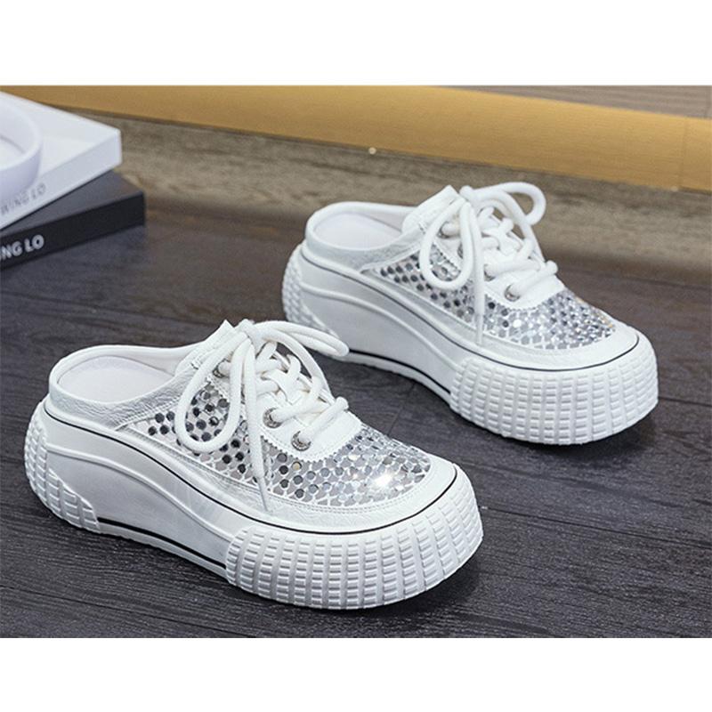 Rhinestone Summer Shoes Women Sandals Slip-on Fashion Ladies Sandals Casual Mesh Shoes Thick Sole 6cm Height Increasing Shoes Gold Silver Brand Shoes 40 срібний
Rhinestone Summer Shoes Women Sandals Slip-on Fashion Ladies Sandals Casual Mesh Shoes Thick Sole 6cm Height Increasing Shoes Gold Silver Brand Shoes 40 срібний