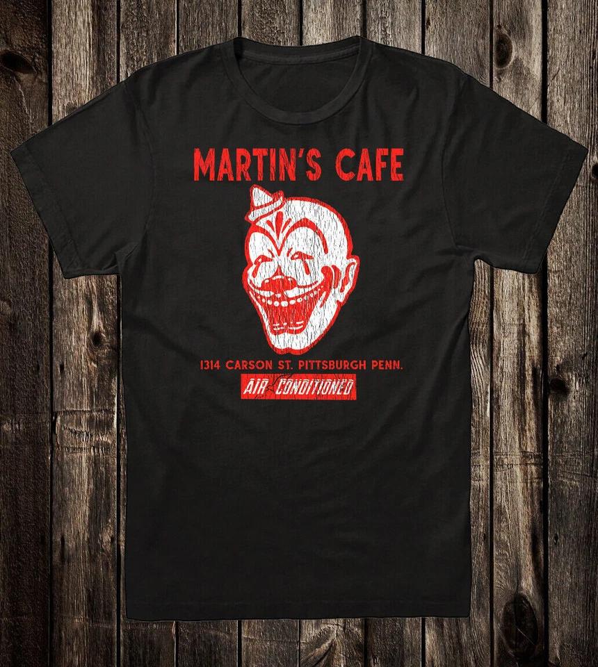 Retro Tee T Shirt Nostalgia Martin s Cafe Pittsburgh PA Clown Face Dive Bar S
Retro Tee T Shirt Nostalgia Martin s Cafe Pittsburgh PA Clown Face Dive Bar S