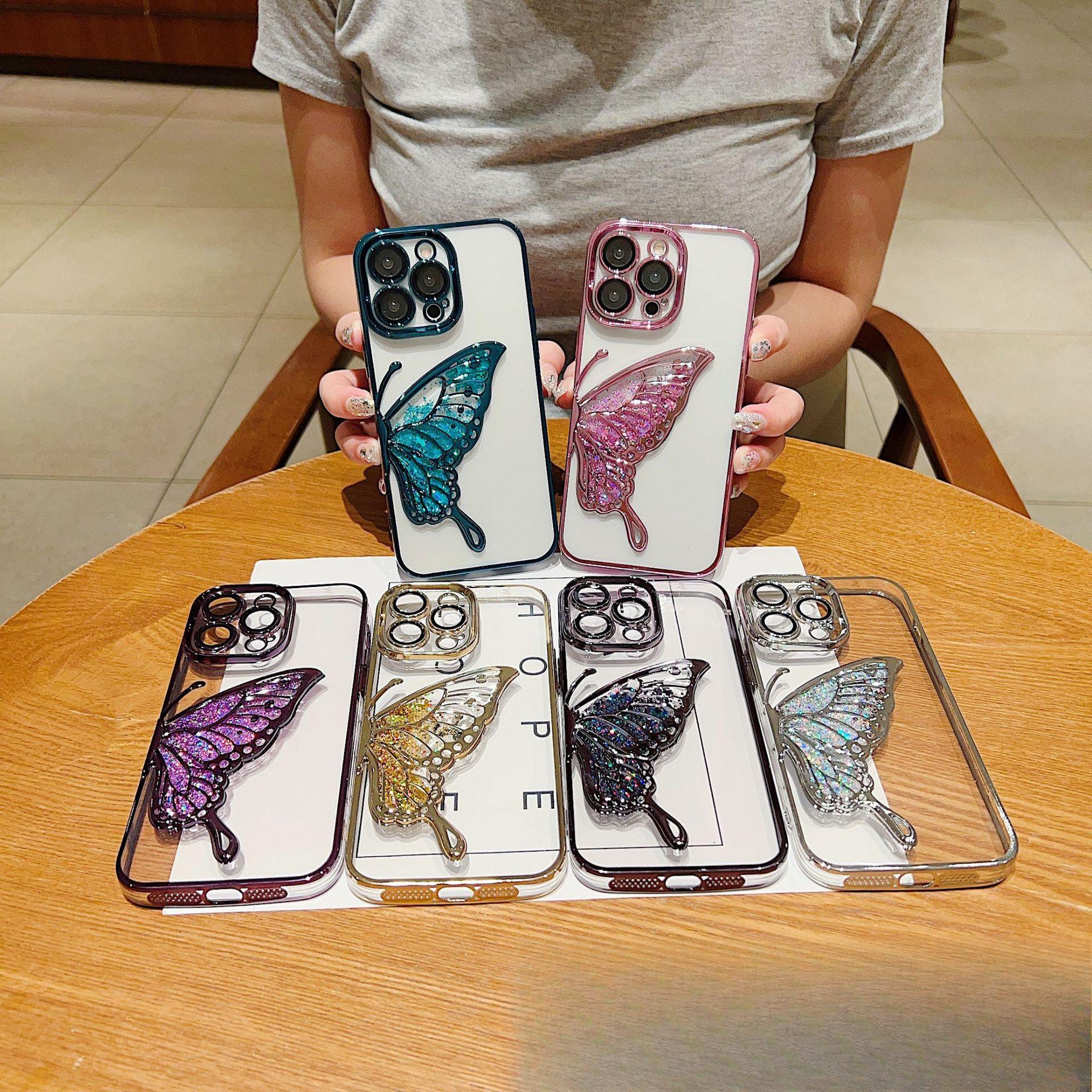 Suitable for IPhone16proMax Butterfly Sand Phone Case Electroplating 15 Apple 14 Full Cover Lens Film Protective Case iPhone16plus
Suitable for IPhone16proMax Butterfly Sand Phone Case Electroplating 15 Apple 14 Full Cover Lens Film Protective Case iPhone16plus
