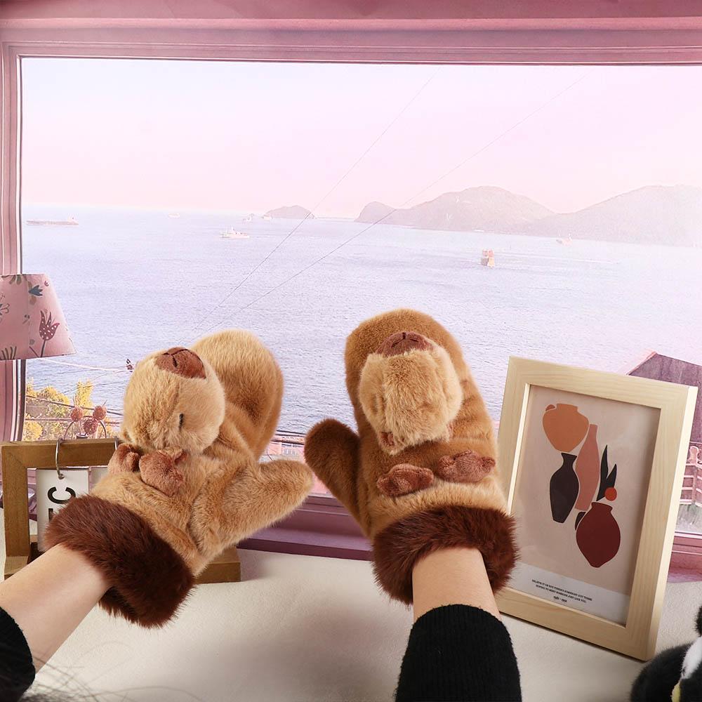 Зимние теплые плюшевые перчатки Capybara Animal Plush gloves Велоспорт Вождение Capybara
Зимние теплые плюшевые перчатки Capybara Animal Plush gloves Велоспорт Вождение Capybara