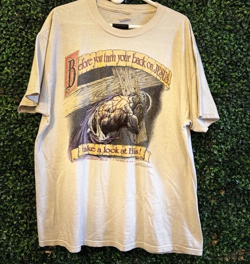 Vintage Jesus T-shirt Christ God Church Quote Back Spellout T-shirt size S-5XL Unisex T-Shirt XXXXL
Vintage Jesus T-shirt Christ God Church Quote Back Spellout T-shirt size S-5XL Unisex T-Shirt XXXXL