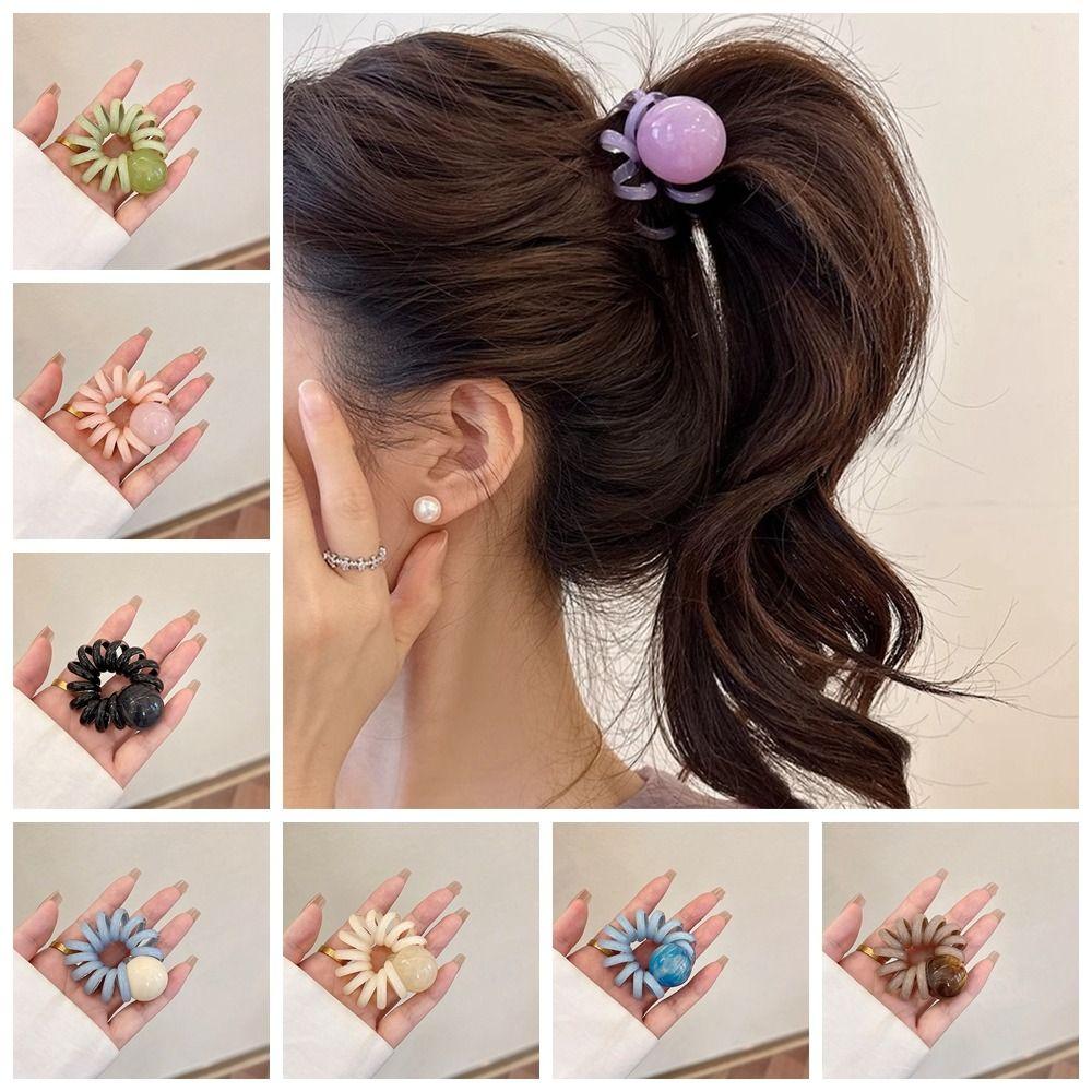 Ball Spiral Coil Hair Rope Acrylic Stretch Hair Loop Telephone Wire Elastic Hair Bands Female
Ball Spiral Coil Hair Rope Acrylic Stretch Hair Loop Telephone Wire Elastic Hair Bands Female