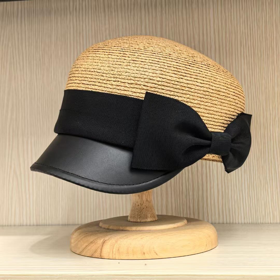 High quality Lafite turf eaves bow octagonal hat Ladies fashion out street sunshade straw hat beach beret 56-58CM чорний
High quality Lafite turf eaves bow octagonal hat Ladies fashion out street sunshade straw hat beach beret 56-58CM чорний