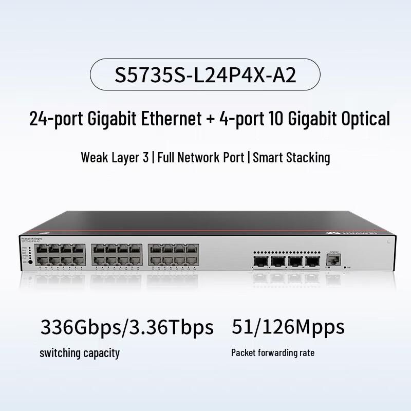 Huawei S5735S Series Managed Ethernet Switch
Huawei S5735S Series Managed Ethernet Switch