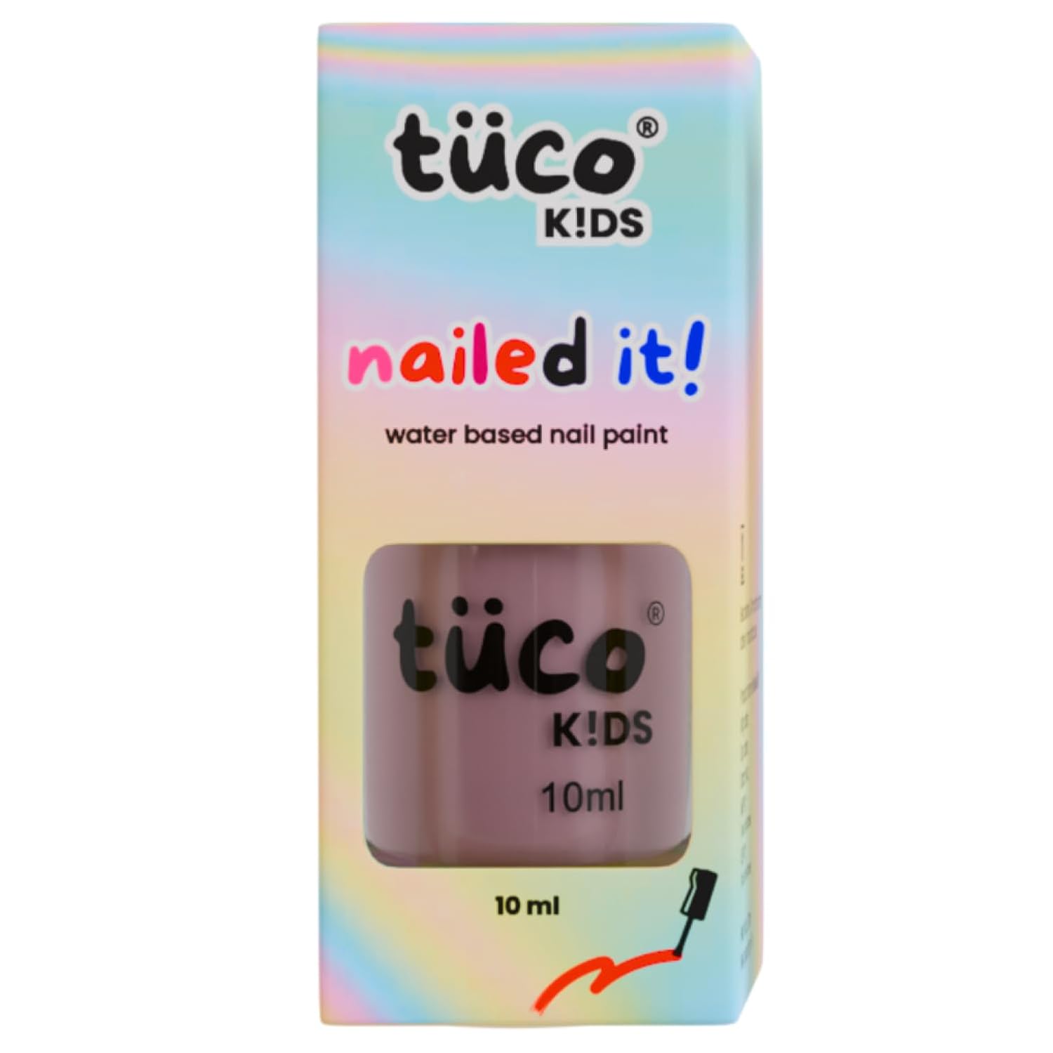 Tuco® Kids Water Based Safe Nail Polish for girls | Easy to Peel Off, Non Toxic, Natural & Safe for Kids | Pack of 1x10ml | Pink
Tuco® Kids Water Based Safe Nail Polish for girls | Easy to Peel Off, Non Toxic, Natural & Safe for Kids | Pack of 1x10ml | Pink