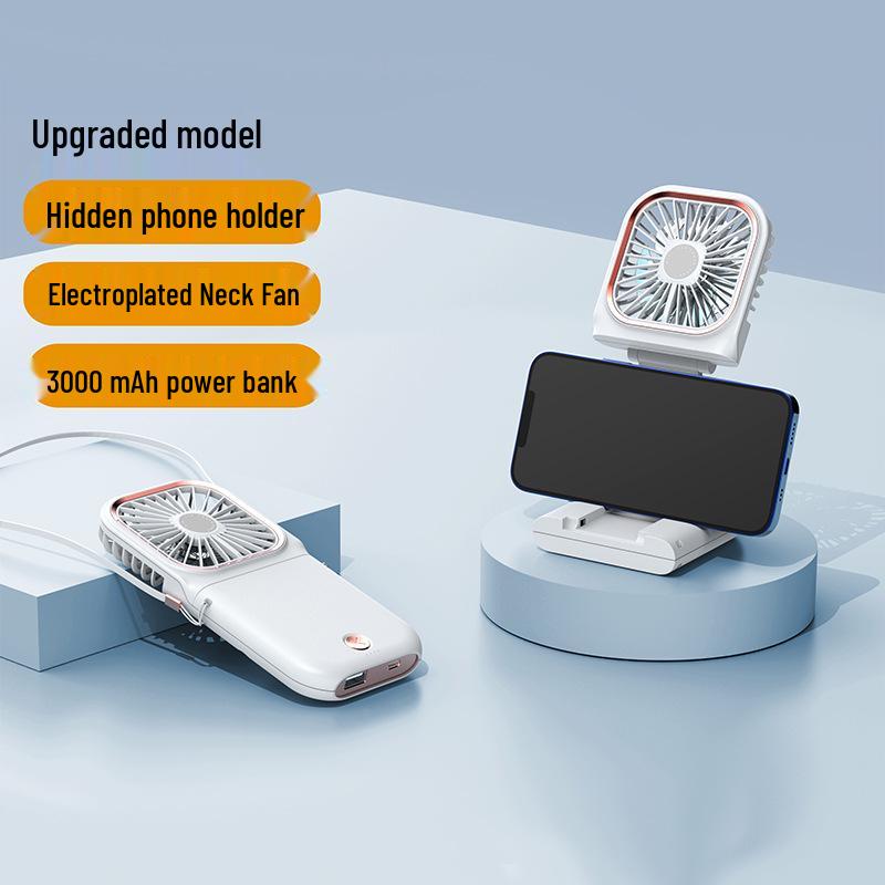Portable Neck Hanging Fan & Power Bank with Phone Holder 167*79*20mm білий
Portable Neck Hanging Fan & Power Bank with Phone Holder 167*79*20mm білий