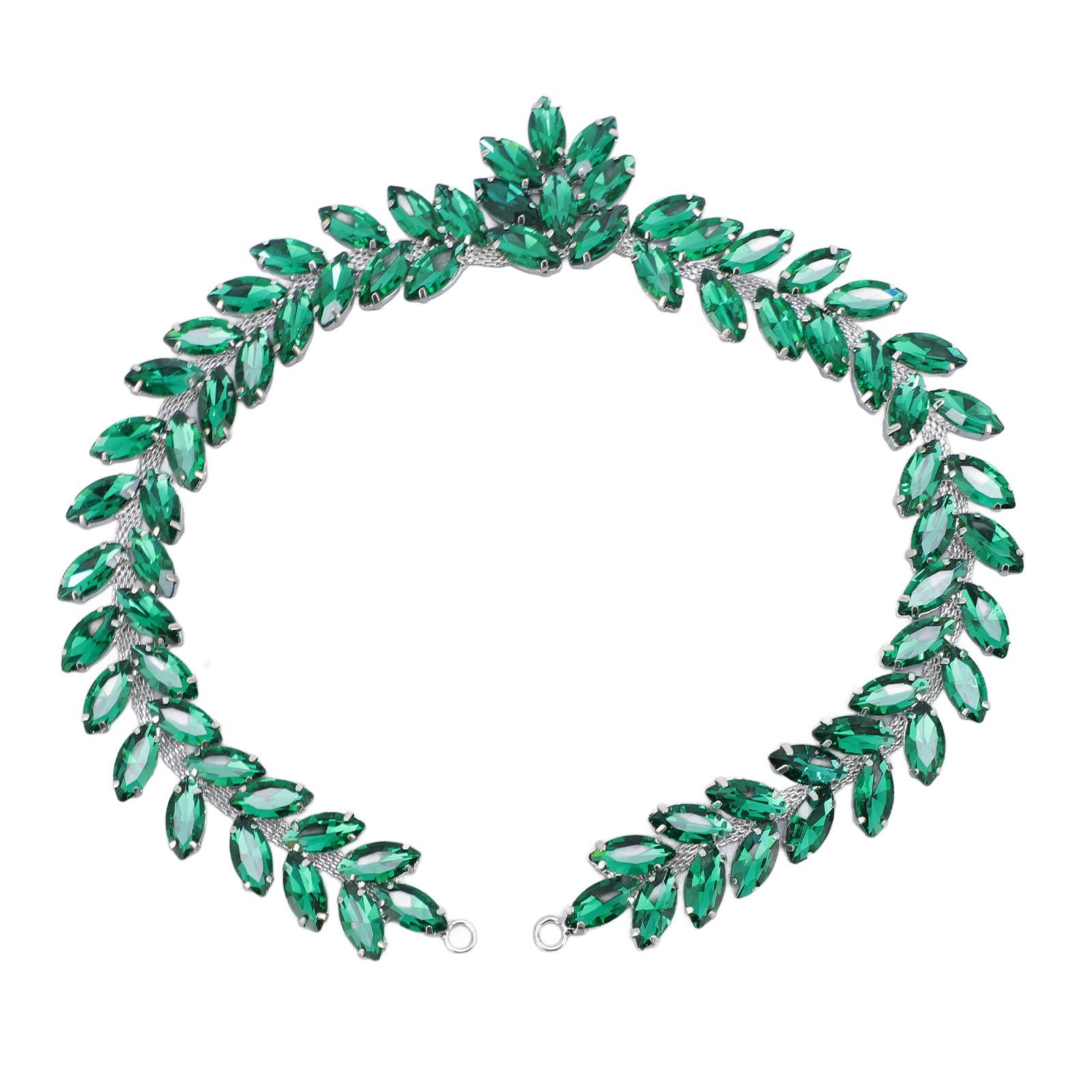 Decorative Rhinestone Chain 3.5x44.5cm Rhinestone Chain Sewing Embellishment for Clothes Hole Green
Decorative Rhinestone Chain 3.5x44.5cm Rhinestone Chain Sewing Embellishment for Clothes Hole Green