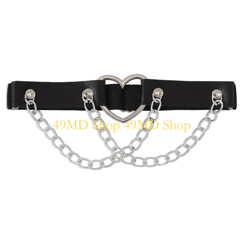49MD Fashion Leg Chain Hollowout Heart Designs PU Leather Thigh Chain Adjustable Length for Trendy Youth Women Night Event
49MD Fashion Leg Chain Hollowout Heart Designs PU Leather Thigh Chain Adjustable Length for Trendy Youth Women Night Event