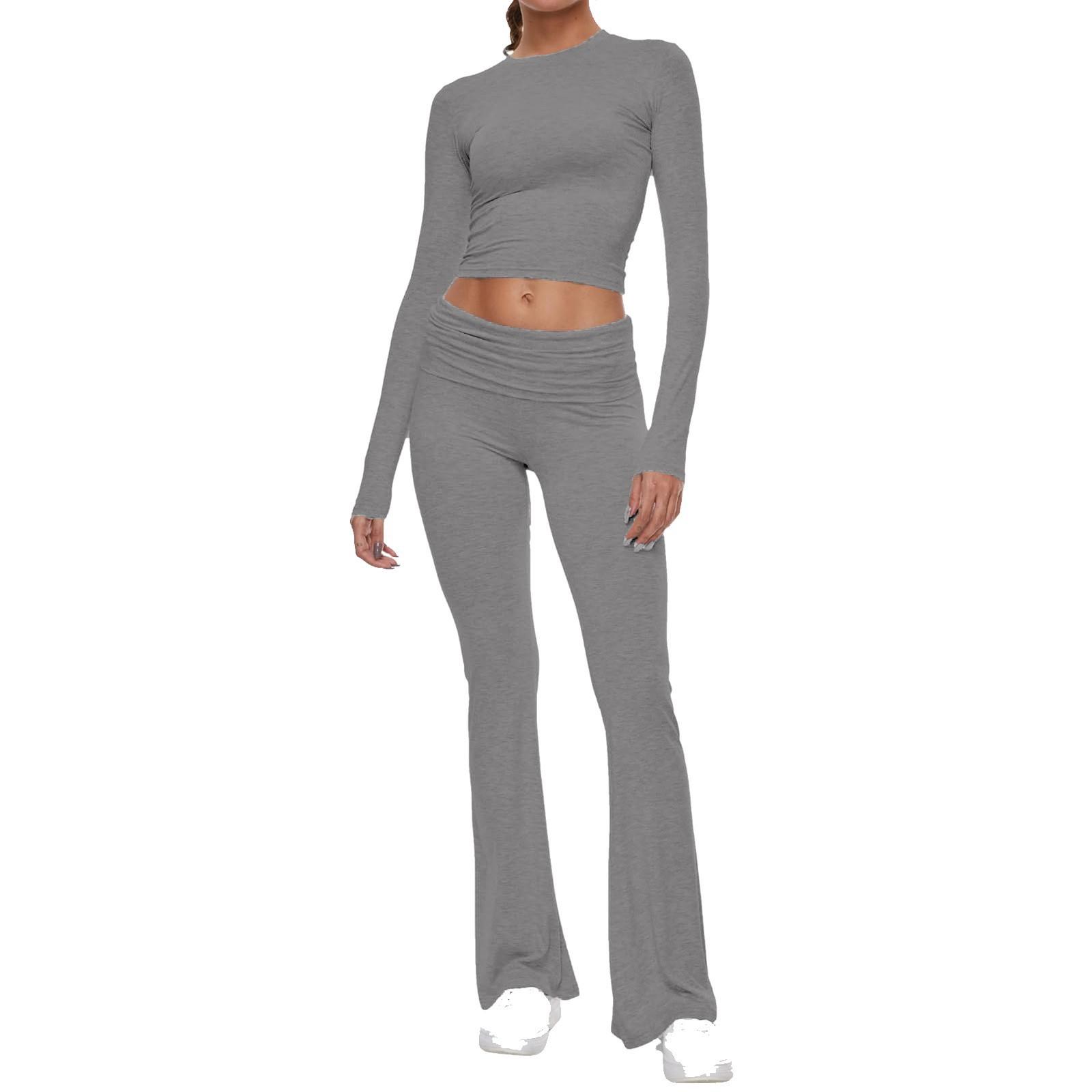 Женская мода, однотонный топ с круглым вырезом и длинными рукавами, широкие брюки, комплект S
Женская мода, однотонный топ с круглым вырезом и длинными рукавами, широкие брюки, комплект S