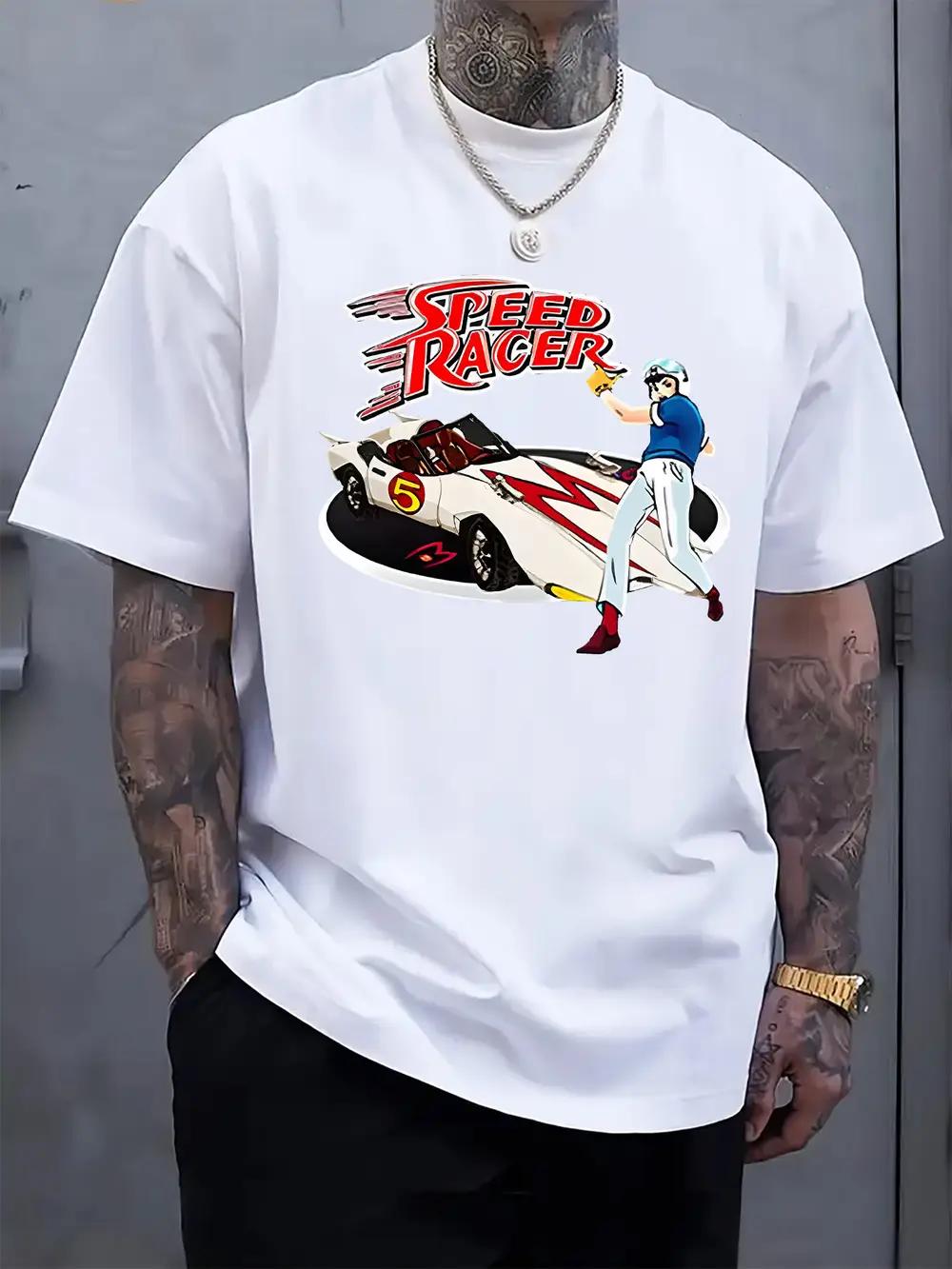 Speed Racer Graphic T-shirt - White Crew Neck Short Sleeve Tee with Anime Car Design XXL
Speed Racer Graphic T-shirt - White Crew Neck Short Sleeve Tee with Anime Car Design XXL