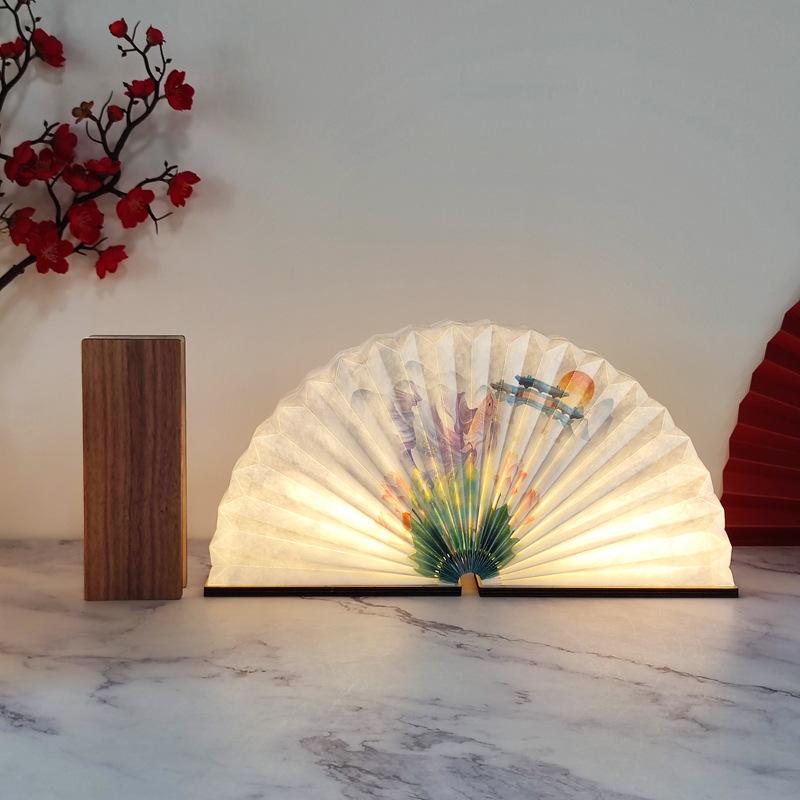 Fan Book Lamp Wholesale LED Atmosphere Night Light Cultural and Creative Gift Folding Table Lamp Corporate Creative Fan Lamp Regular style
Fan Book Lamp Wholesale LED Atmosphere Night Light Cultural and Creative Gift Folding Table Lamp Corporate Creative Fan Lamp Regular style