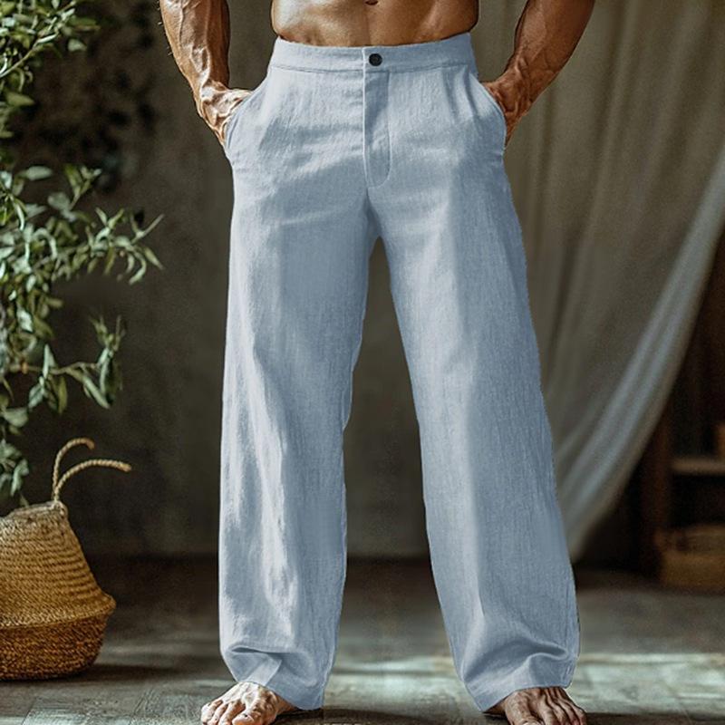 Men s Linen Summer Beach Trousers Buttoned Slanted Pockets Straight Leg Design Solid Colour Comfortable Breathable Long Trousers XXXL світло-синій колір
Men s Linen Summer Beach Trousers Buttoned Slanted Pockets Straight Leg Design Solid Colour Comfortable Breathable Long Trousers XXXL світло-синій колір