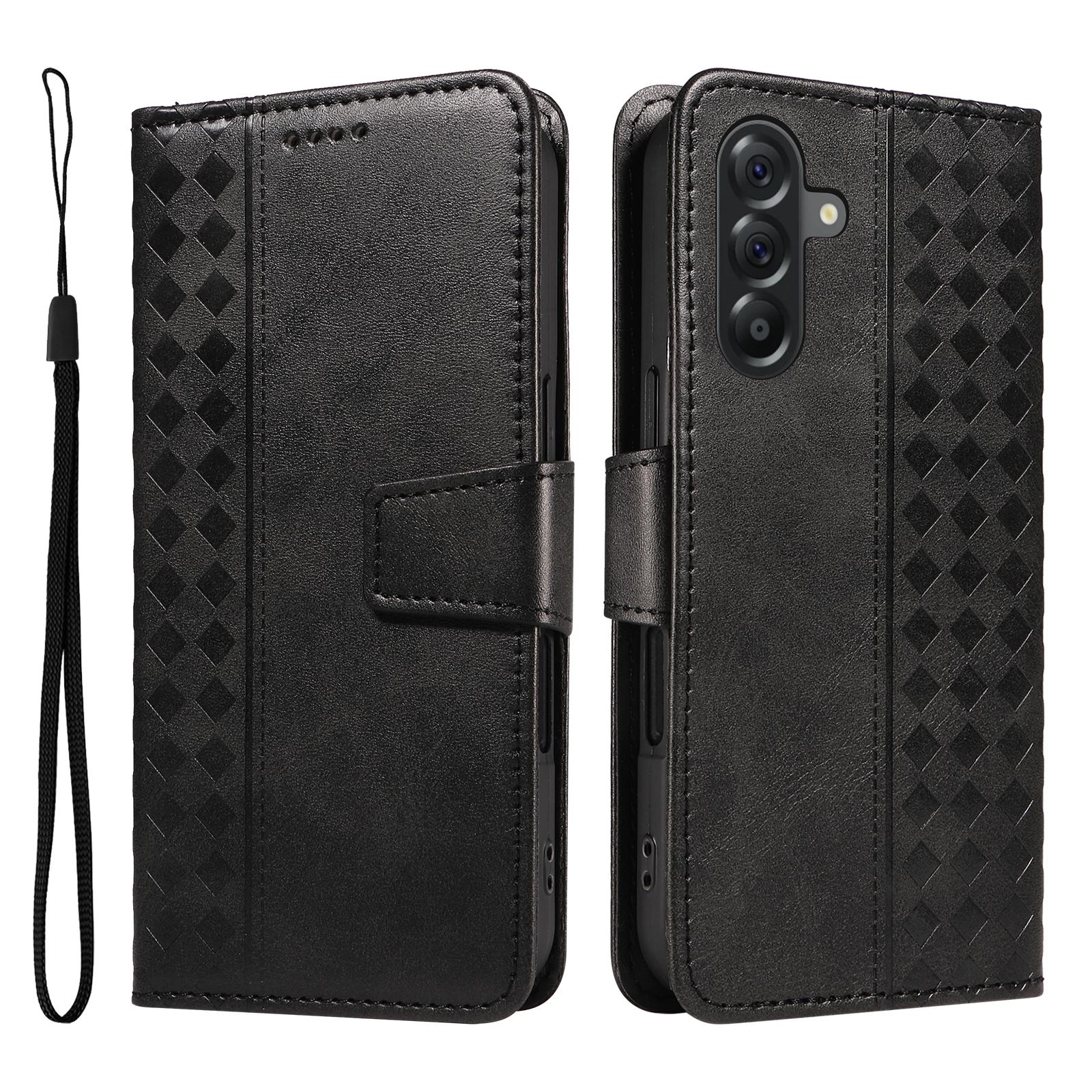 For Samsung Galaxy A56 5G Leather Case Wallet Stand Grids Imprinted Phone Cover with Strap Black
For Samsung Galaxy A56 5G Leather Case Wallet Stand Grids Imprinted Phone Cover with Strap Black