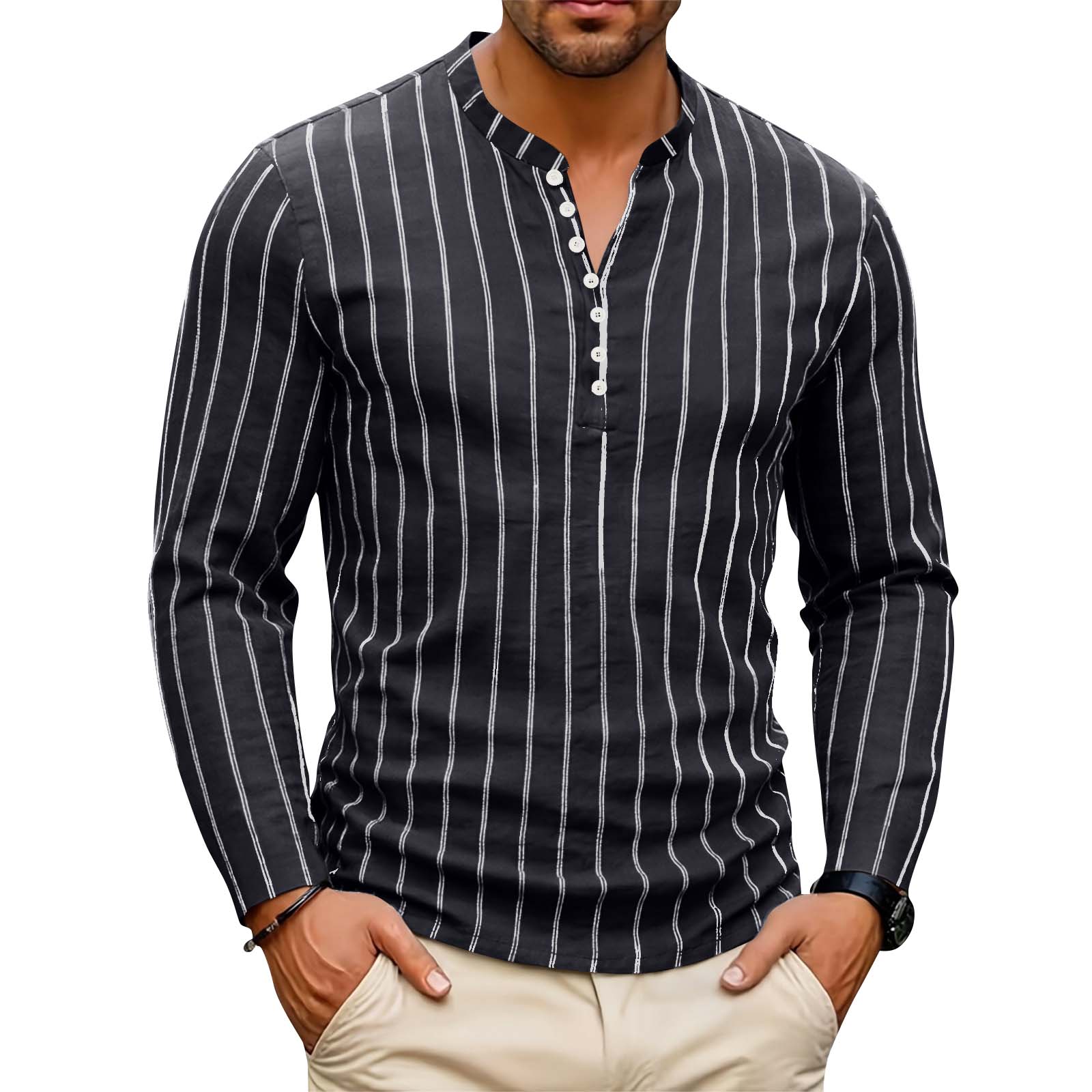 Men s Striped Single Breasted Slim Fit Long Sleeved Casual Outdoor Sports Top XXXL чёрный
Men s Striped Single Breasted Slim Fit Long Sleeved Casual Outdoor Sports Top XXXL чёрный