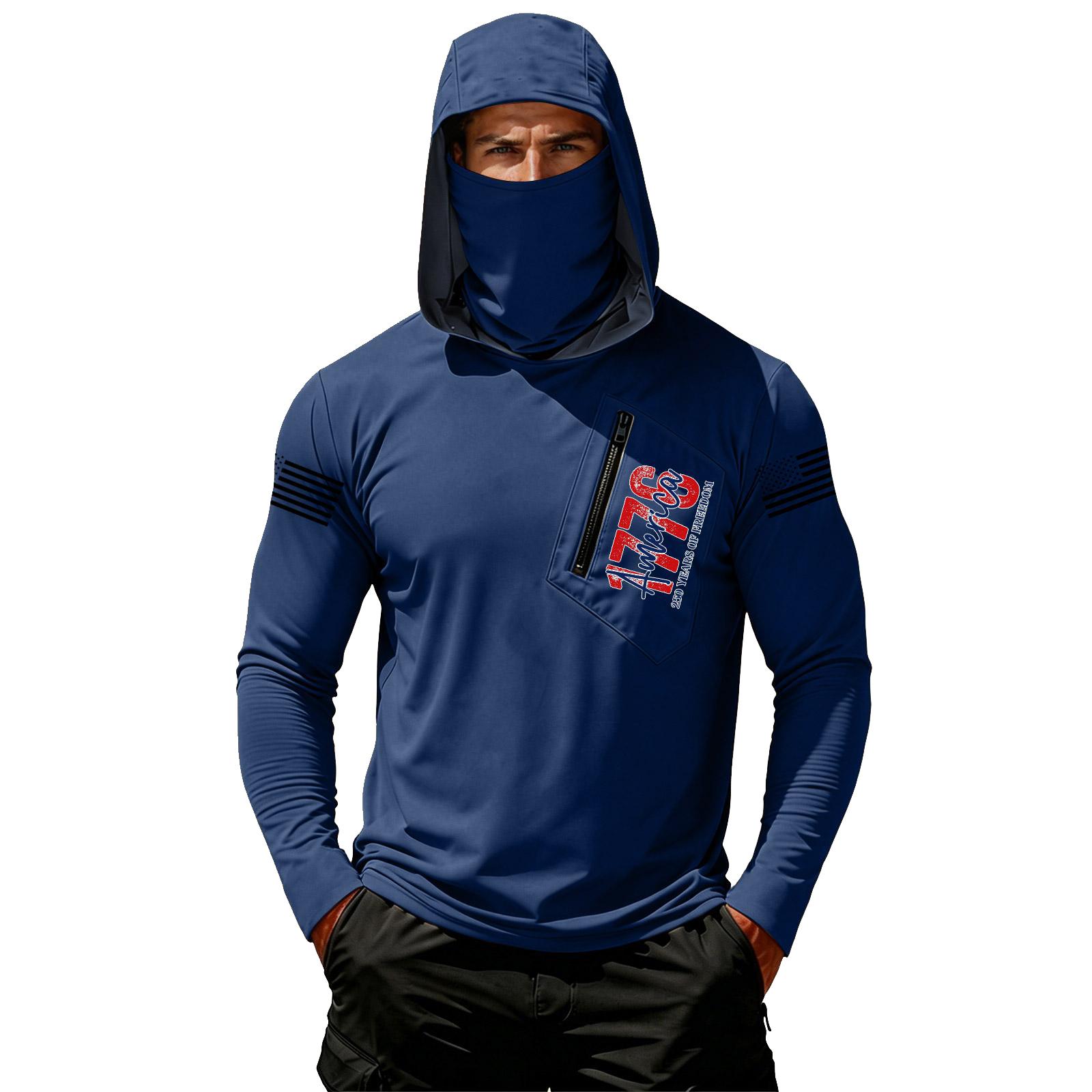 Men’s Long Sleeve Hooded Pullover Casual Lightweight Top with Zipper Pocket and Printed Chest Graphic Design M
Men’s Long Sleeve Hooded Pullover Casual Lightweight Top with Zipper Pocket and Printed Chest Graphic Design M