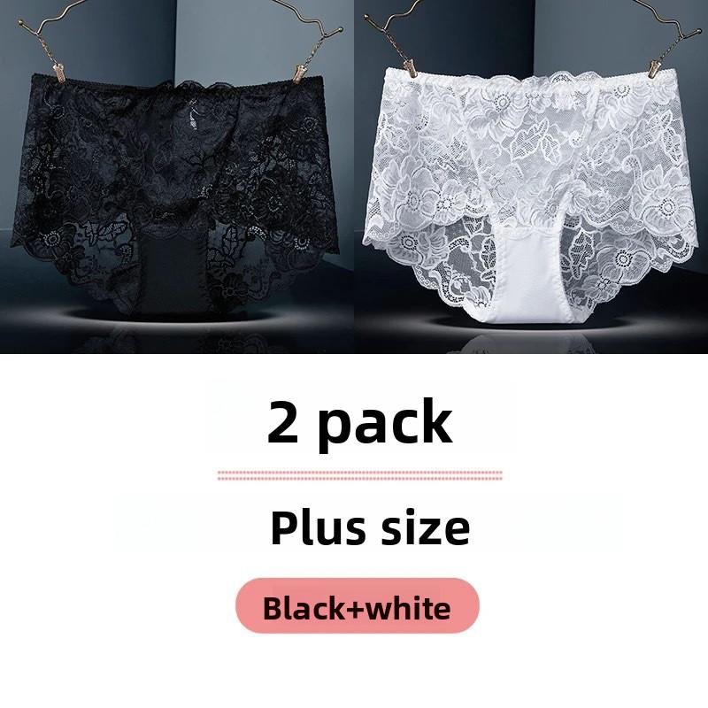 2 Pairs of Plus Size Women s Summer Lace Hollow Out Non Scar Hip Lifting High Waisted Triangle Briefs 4XL чорний/білий
2 Pairs of Plus Size Women s Summer Lace Hollow Out Non Scar Hip Lifting High Waisted Triangle Briefs 4XL чорний/білий