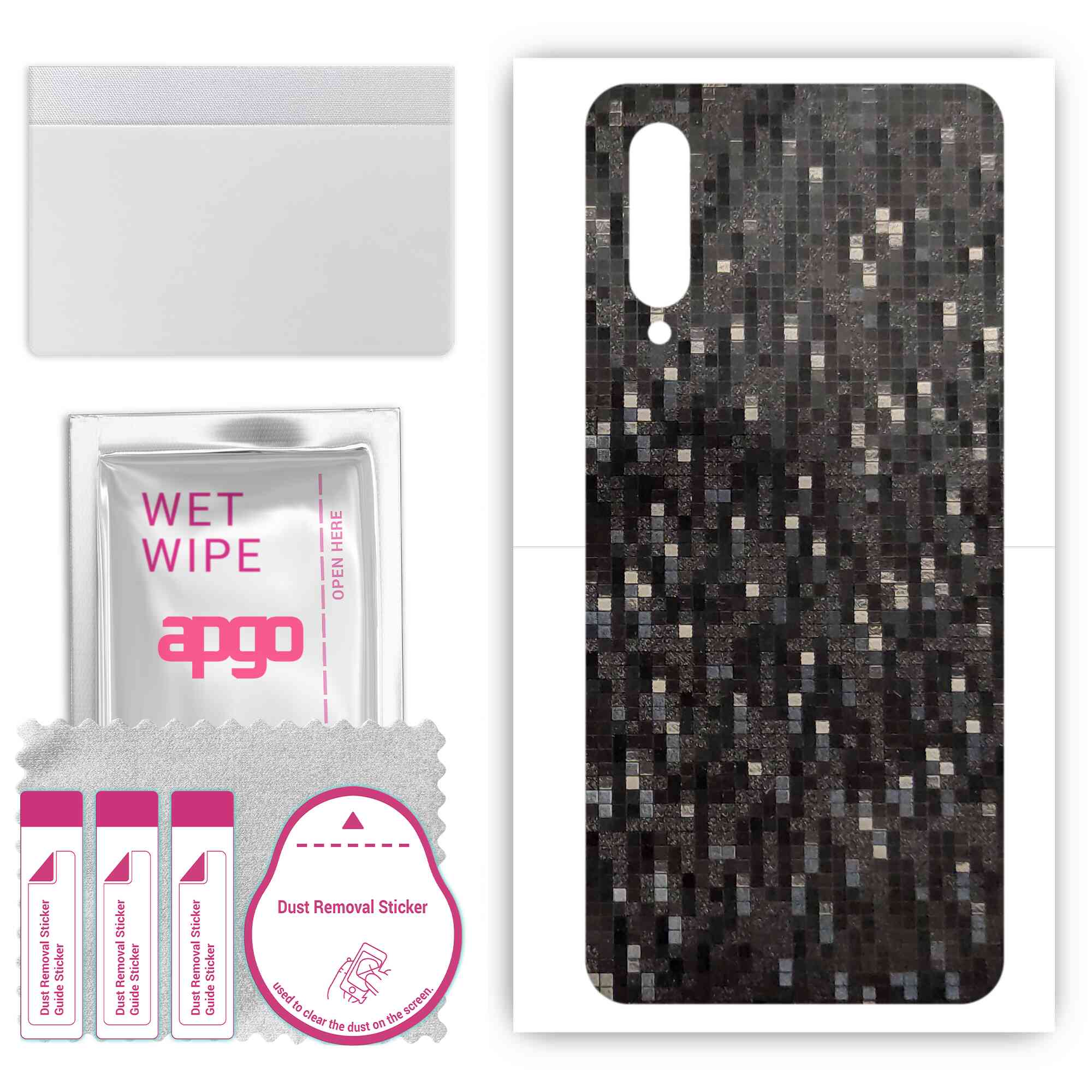 apgo Захисна наклейка для задньої панелі, сумісна з Xiaomi Mi CC9e, Wrap Film, Foil, Vinyl - Pattern Carbon Black Pixel
apgo Захисна наклейка для задньої панелі, сумісна з Xiaomi Mi CC9e, Wrap Film, Foil, Vinyl - Pattern Carbon Black Pixel