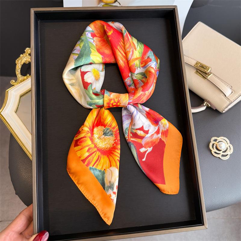2025 New Luxury Square Silk Scarf for Women Hijab Hair Bands Neckerchief Lady Satin Shawl Ribbon Headband Fashion Wraps Bandana 70x70cm
2025 New Luxury Square Silk Scarf for Women Hijab Hair Bands Neckerchief Lady Satin Shawl Ribbon Headband Fashion Wraps Bandana 70x70cm