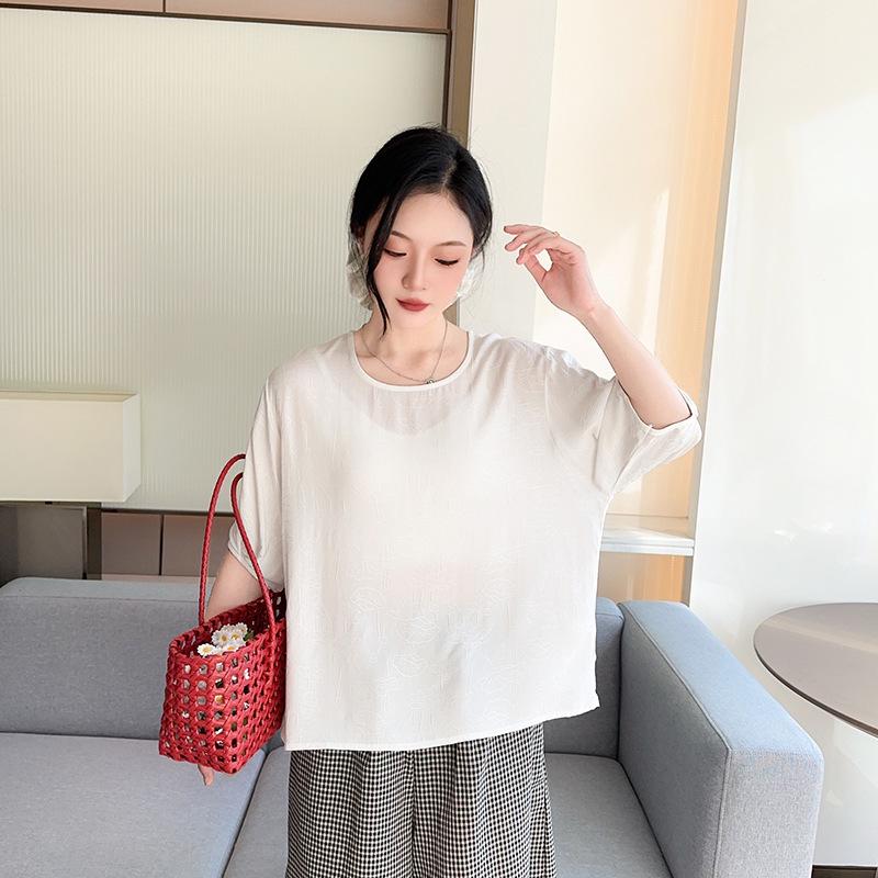 2025 Cotton & Rayon Jacquard Women s Short Sleeve Round Neck Loose T-Shirt - Spring/Summer Fashion XL up to 150 jin
2025 Cotton & Rayon Jacquard Women s Short Sleeve Round Neck Loose T-Shirt - Spring/Summer Fashion XL up to 150 jin