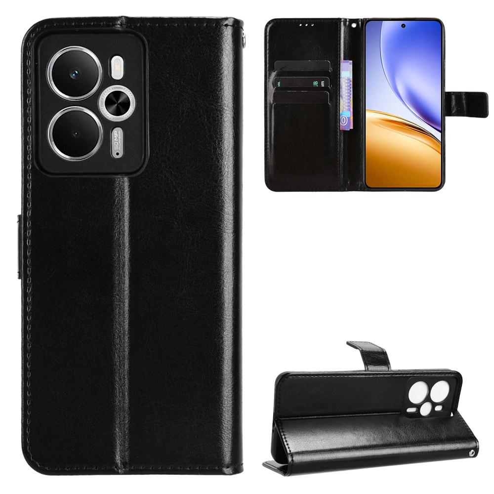 For Realme 14T 5G PU Leather Case with Strap Crazy Horse Texture Phone Wallet Cover Black
For Realme 14T 5G PU Leather Case with Strap Crazy Horse Texture Phone Wallet Cover Black