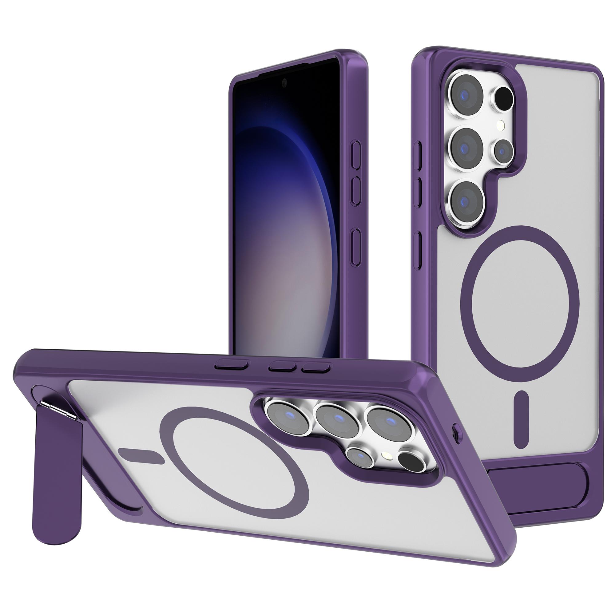 For Samsung Galaxy S24 Ultra Case Compatible with MagSafe Kickstand TPU+PC Matte Phone Cover Dark Purple
For Samsung Galaxy S24 Ultra Case Compatible with MagSafe Kickstand TPU+PC Matte Phone Cover Dark Purple