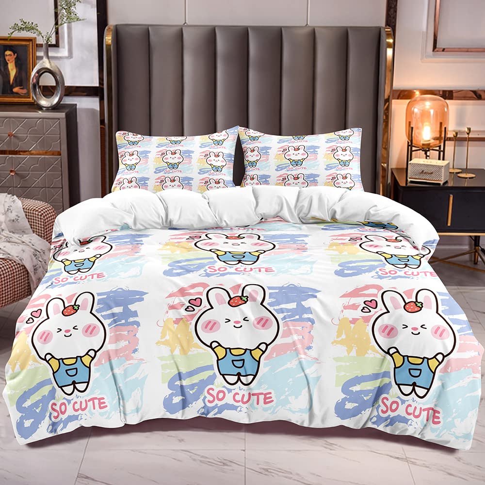 Cute Rabbit Duvet Cover Watercolor Sketch of Sleeping Single White Easter Bunny Room Decorative Bedding Set for Girls Children 70x133cm 2pcs
Cute Rabbit Duvet Cover Watercolor Sketch of Sleeping Single White Easter Bunny Room Decorative Bedding Set for Girls Children 70x133cm 2pcs