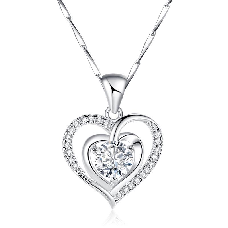 Sterling Silver Ocean Heart Necklace with Inlaid Diamond: Women s Fashion Choker Niche Design Pure Silver
Sterling Silver Ocean Heart Necklace with Inlaid Diamond: Women s Fashion Choker Niche Design Pure Silver
