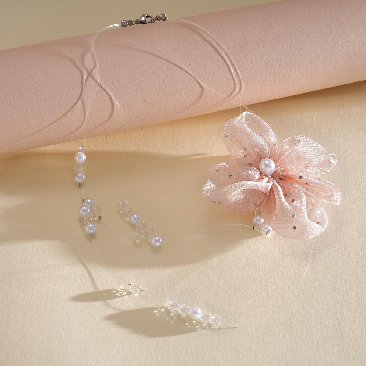 Delicate Sheer Floral Pendant Necklace with Pearl & Crystal Beads, Romantic Statement Jewelry for Weddings & Parties рожевий
Delicate Sheer Floral Pendant Necklace with Pearl & Crystal Beads, Romantic Statement Jewelry for Weddings & Parties рожевий
