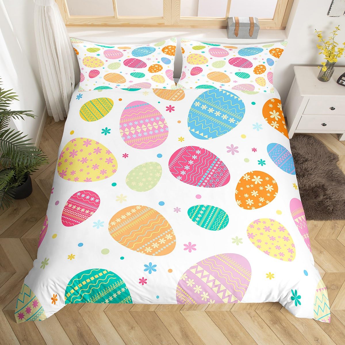 Easter Eg Soft Duvet Cover Quen King-Sized Dimensionsd Dimensions Carton Easter Eg Theme Beding Set for Young Boys Young Girls 3 Pcs featuring 2 100*200cm Single
Easter Eg Soft Duvet Cover Quen King-Sized Dimensionsd Dimensions Carton Easter Eg Theme Beding Set for Young Boys Young Girls 3 Pcs featuring 2 100*200cm Single