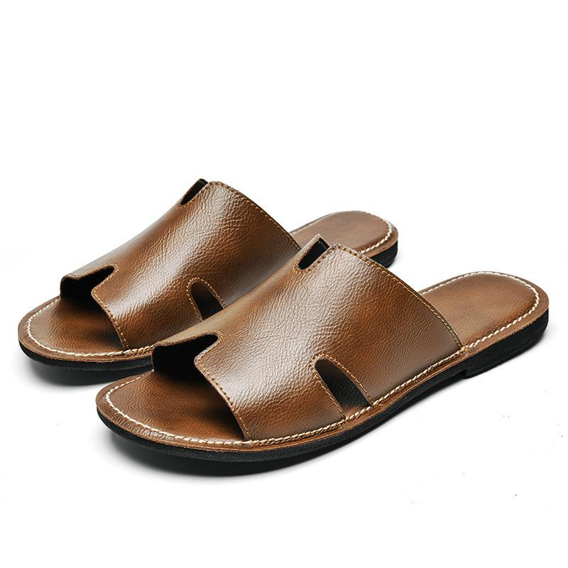 Slippers men s 2 summer new wear leather men s drag non-slip and deodorant men s slippers 47 темно-коричневого кольору
Slippers men s 2 summer new wear leather men s drag non-slip and deodorant men s slippers 47 темно-коричневого кольору