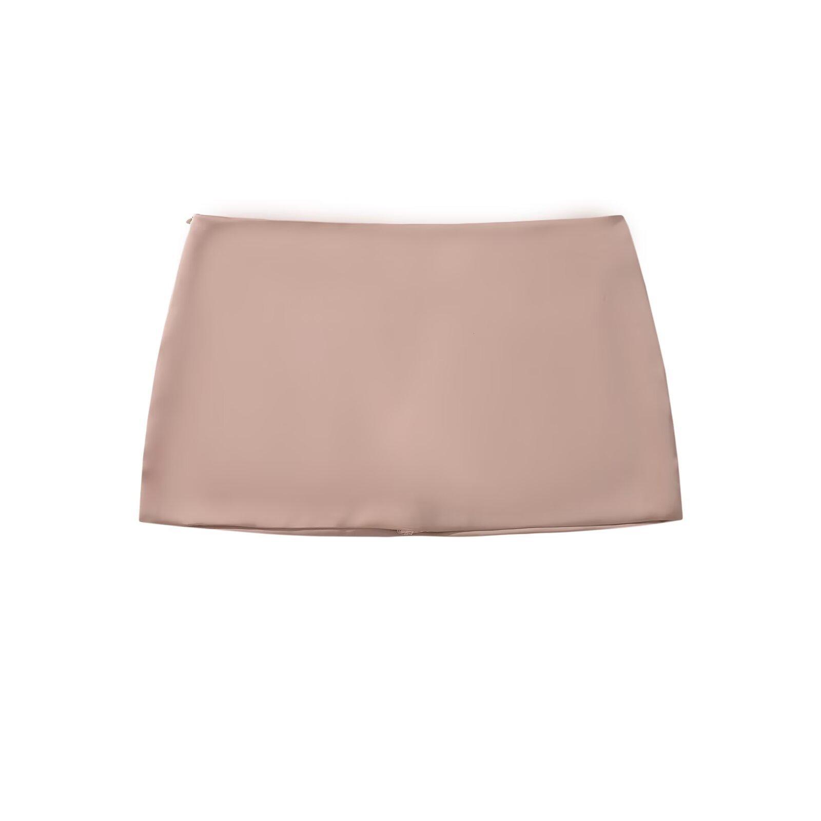 Summer low waist slim fit and thin solid color versatile satin glossy skirt A word hip-wrapped miniskirt anti-light L рожевий
Summer low waist slim fit and thin solid color versatile satin glossy skirt A word hip-wrapped miniskirt anti-light L рожевий