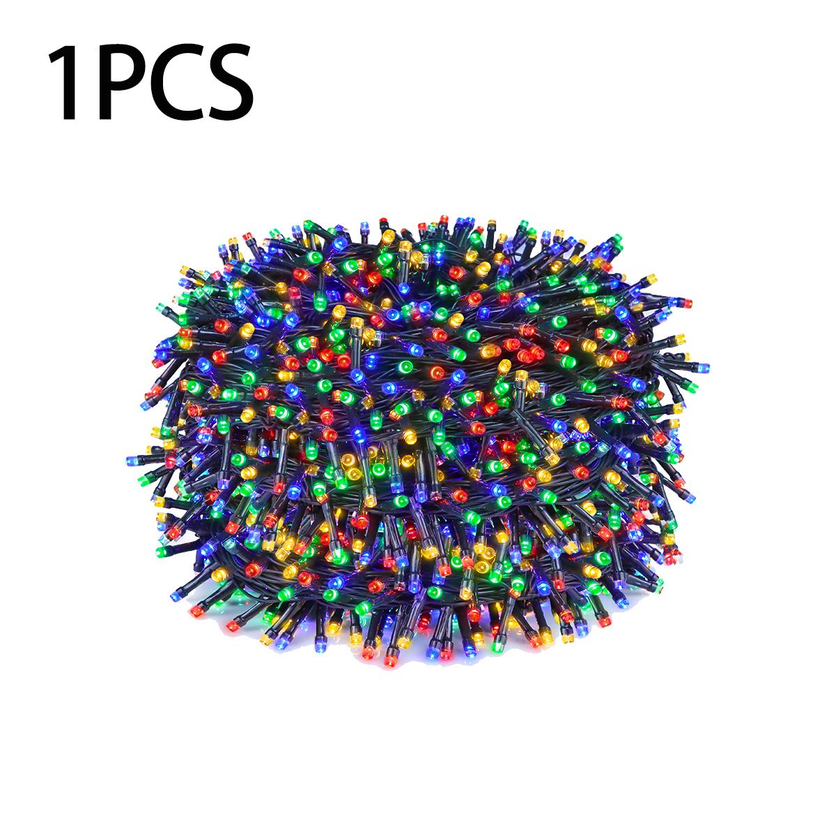 10/20/30 м Сказочная гирлянда Светодиодная Водонепроницаемая Уличная 1/2/3 шт. Гирлянда Уличный фонарь Фестон Рождественская елка Вечеринка Садовый декор Евро США 10M 100LED&US Plug