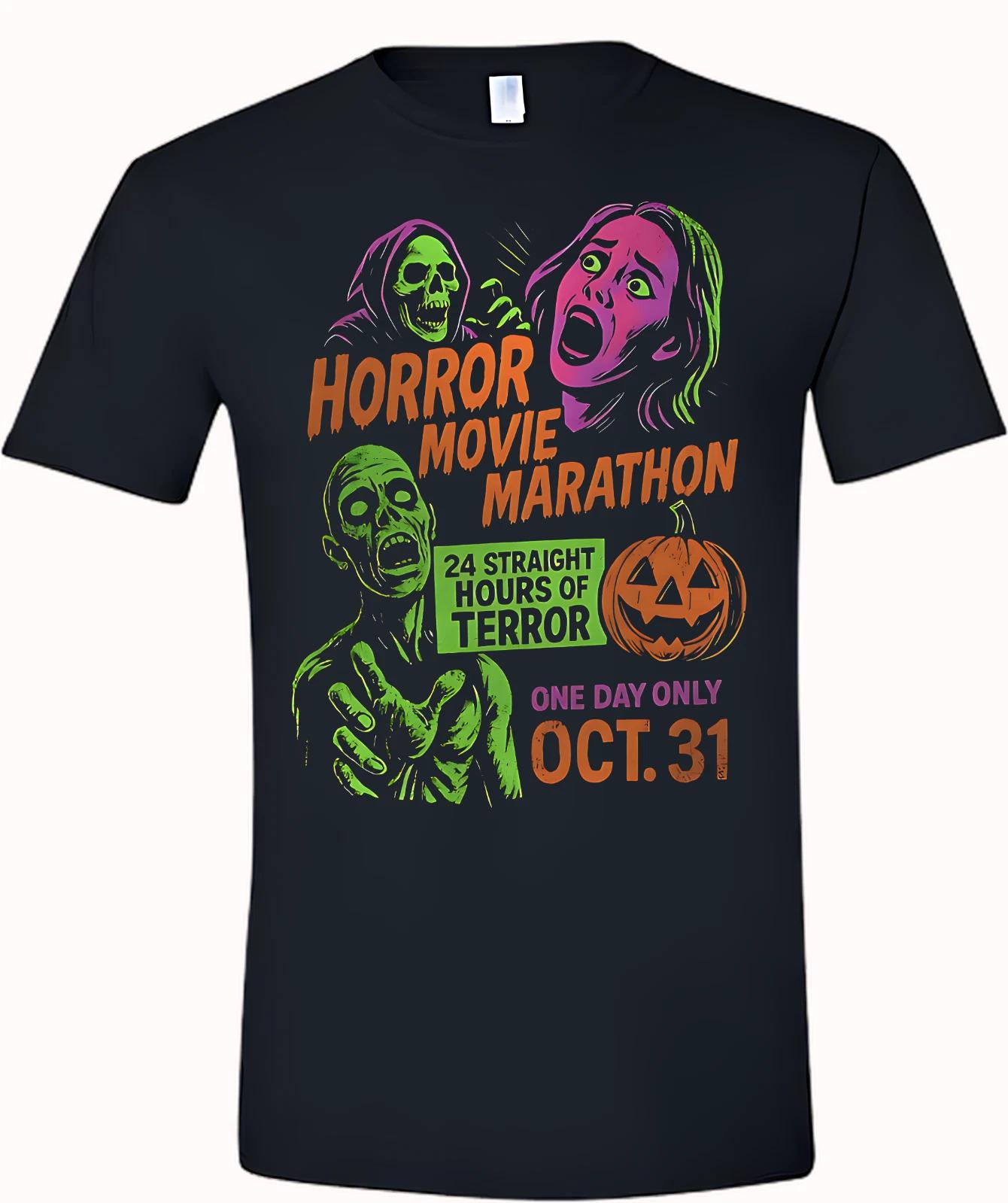 Horror Movie Marathon Halloween Black Short Sleeve T-Shirt L
Horror Movie Marathon Halloween Black Short Sleeve T-Shirt L