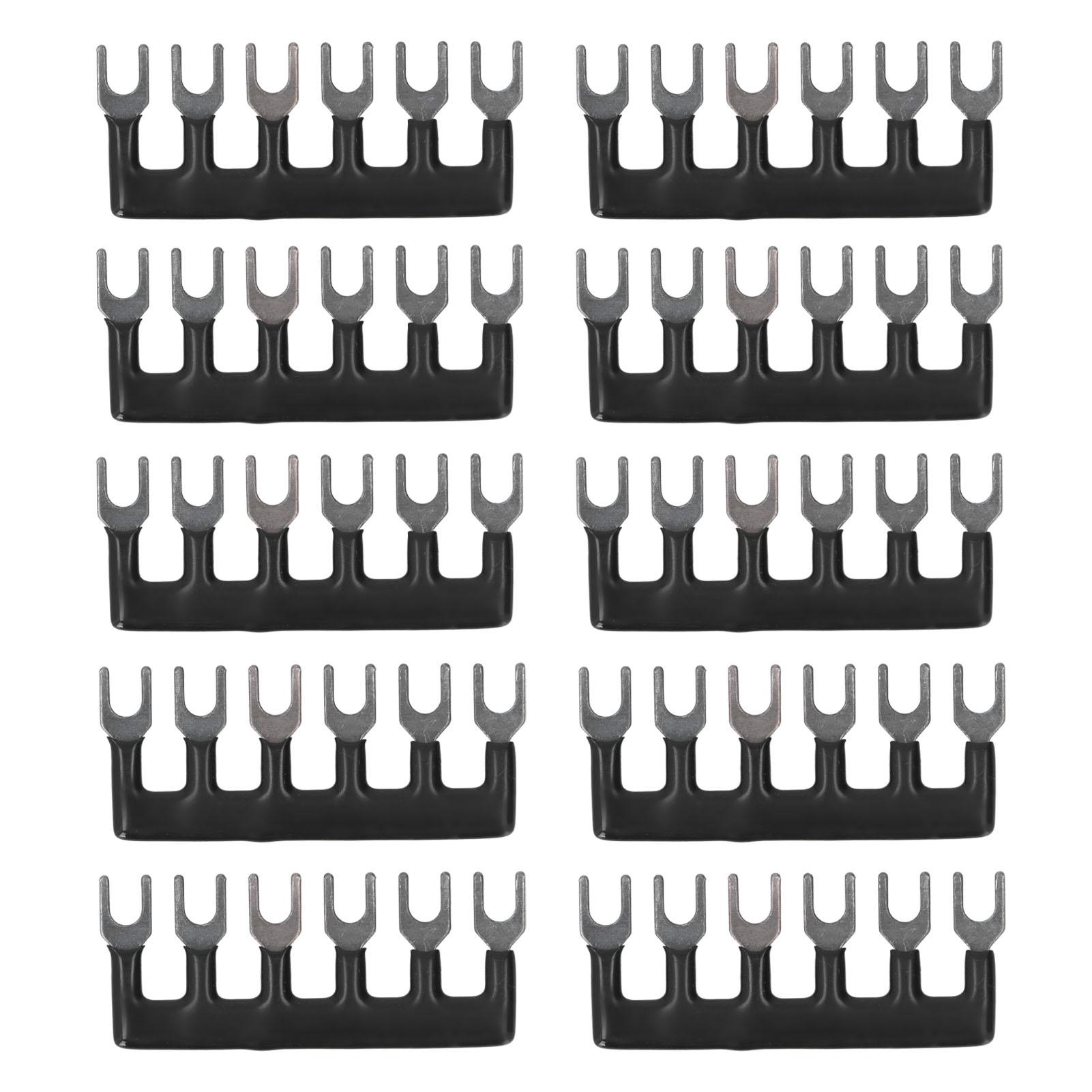 10Pcs Jumper Block Terminal Strip Copper Conductor PVC Shell Fork Type Terminal Strip Black 400V
10Pcs Jumper Block Terminal Strip Copper Conductor PVC Shell Fork Type Terminal Strip Black 400V