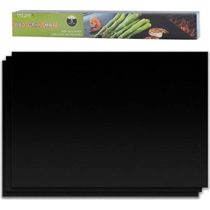 USTENSILE BARBECUE PLANCHA TTLIFE Tapis de Cuisson 3 Feuilles de Haute Qualité pour Barbecue et Four 100% antiadhésif - Résister à
USTENSILE BARBECUE PLANCHA TTLIFE Tapis de Cuisson 3 Feuilles de Haute Qualité pour Barbecue et Four 100% antiadhésif - Résister à