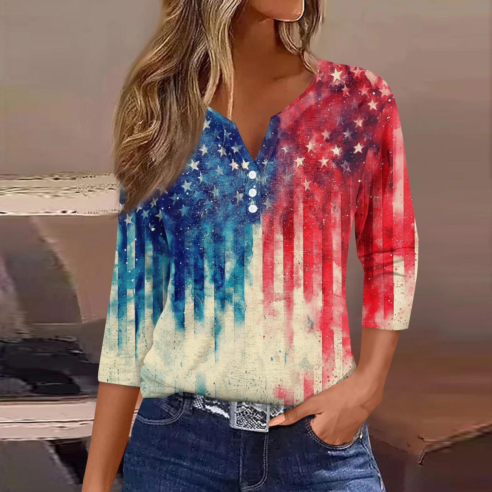 Women s T Shirt Tee Print Button 3/4 SleeveDaily Weekend Fashion Basic V- Neck Regular Top L червоний
Women s T Shirt Tee Print Button 3/4 SleeveDaily Weekend Fashion Basic V- Neck Regular Top L червоний