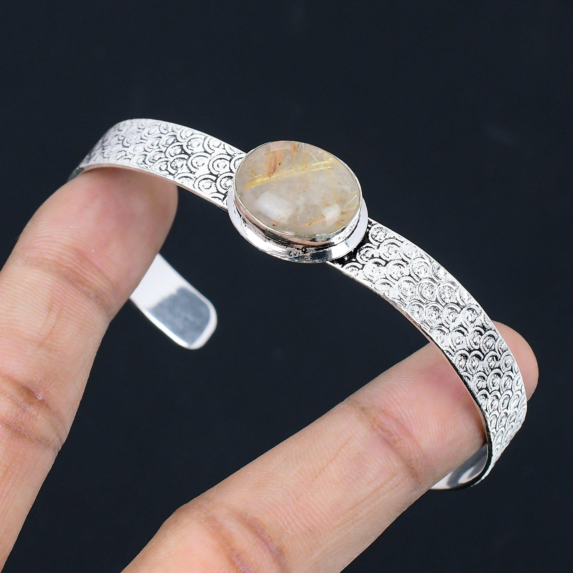 Mothers day Deal Sterling Silver Natural Golden Rutile Daughter Bangle Jewelry Adjustable
Mothers day Deal Sterling Silver Natural Golden Rutile Daughter Bangle Jewelry Adjustable