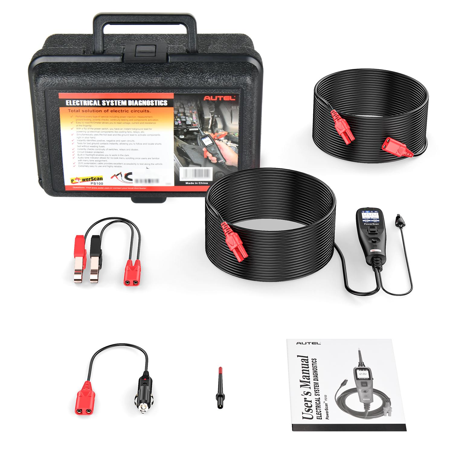 Autel PowerScan PS100 Power Circuit Probe Tester 12V 24V Digital Voltage Automotive Circuit Tester Car Diagnostic Test Tool PS100 Black
Autel PowerScan PS100 Power Circuit Probe Tester 12V 24V Digital Voltage Automotive Circuit Tester Car Diagnostic Test Tool PS100 Black