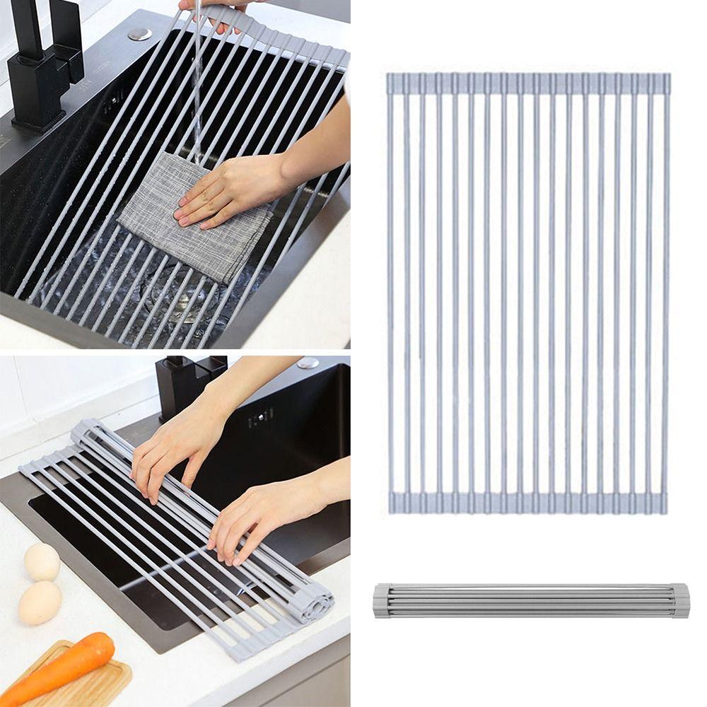 Roll-Up Dish Drying Rack Silicone Dish Draining Mat Sink Plate Drainer Fruit & Vegetable 33x23cm
Roll-Up Dish Drying Rack Silicone Dish Draining Mat Sink Plate Drainer Fruit & Vegetable 33x23cm