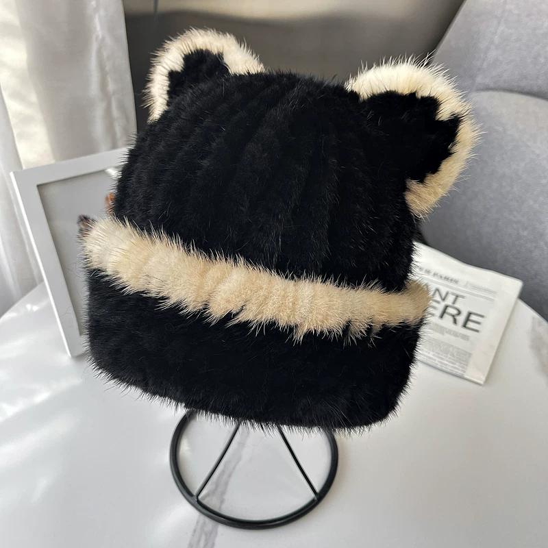 Fur Hat Women s Winter Warm Ear Protection Sweet Cute Ears Mink Hair Woven Parent-child Hat Korean Version of The New Trend Elastic чёрный
Fur Hat Women s Winter Warm Ear Protection Sweet Cute Ears Mink Hair Woven Parent-child Hat Korean Version of The New Trend Elastic чёрный